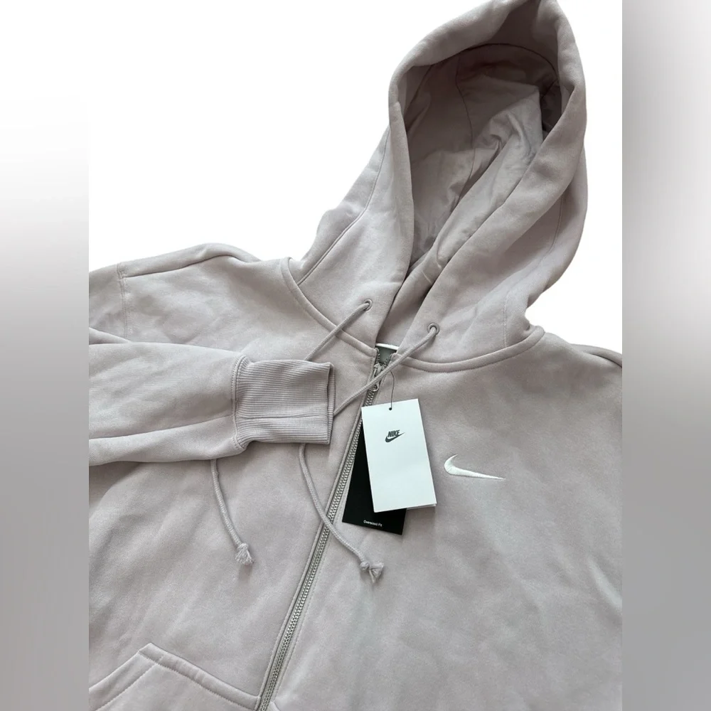 Nike Oversized Fit Women’s Size Large Full Zip Hood Blush Jacket Size Large NWTS